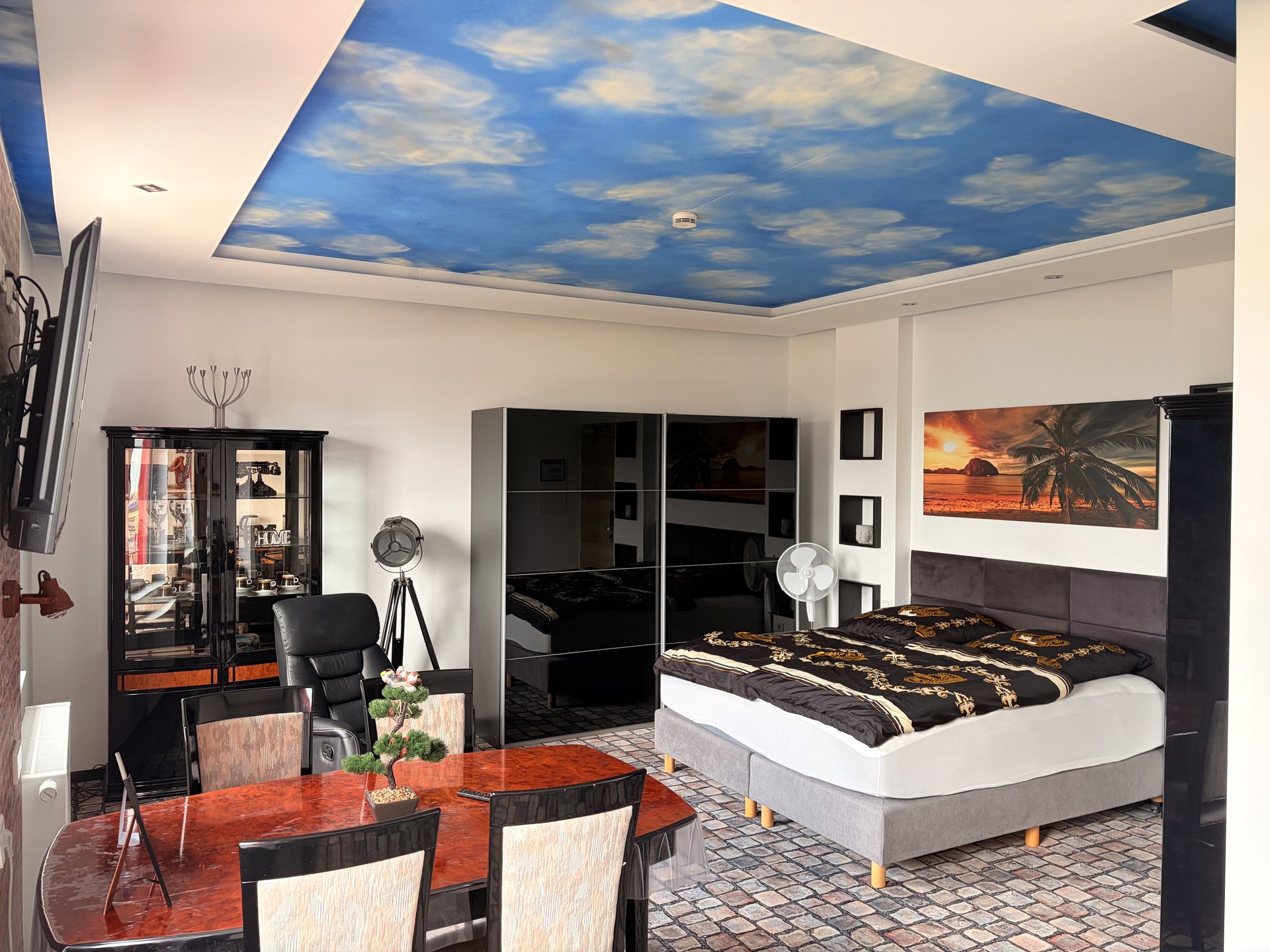 Premium Zimmer Schlafbereich mit King Size Bett